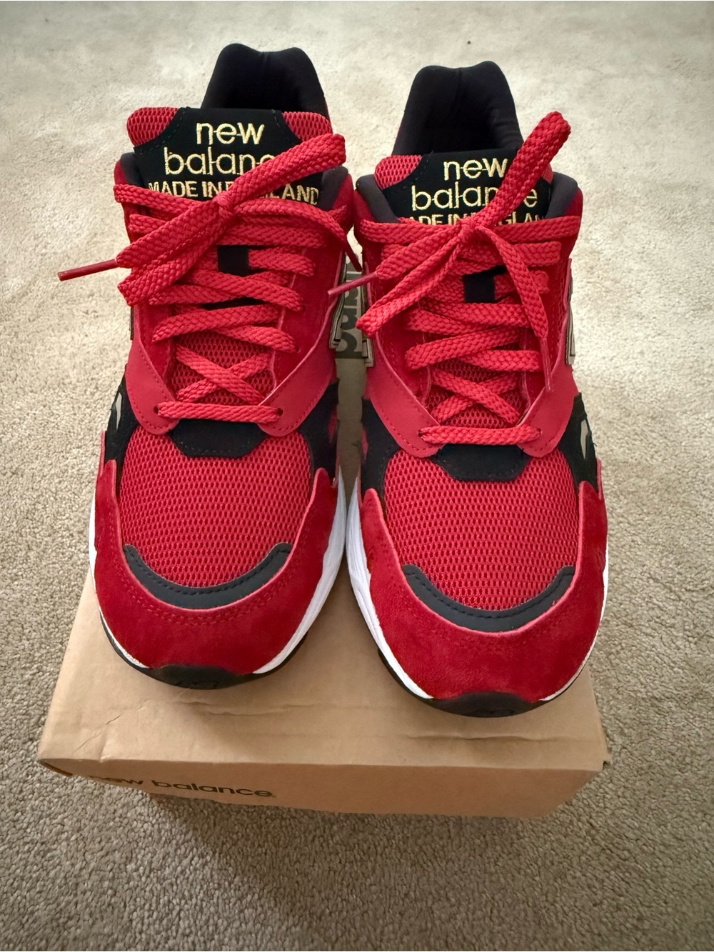 New Balance 920 Made in England Red and Black Men's Sneakers